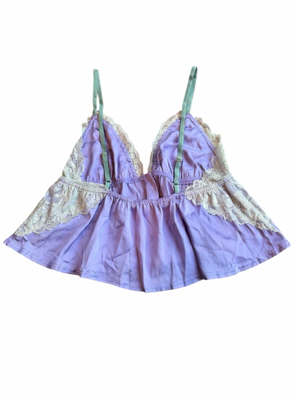 Free People Satin Lace Loungewear Set Anywhere With You Viola Combo Size Small - Picture 4 of 13